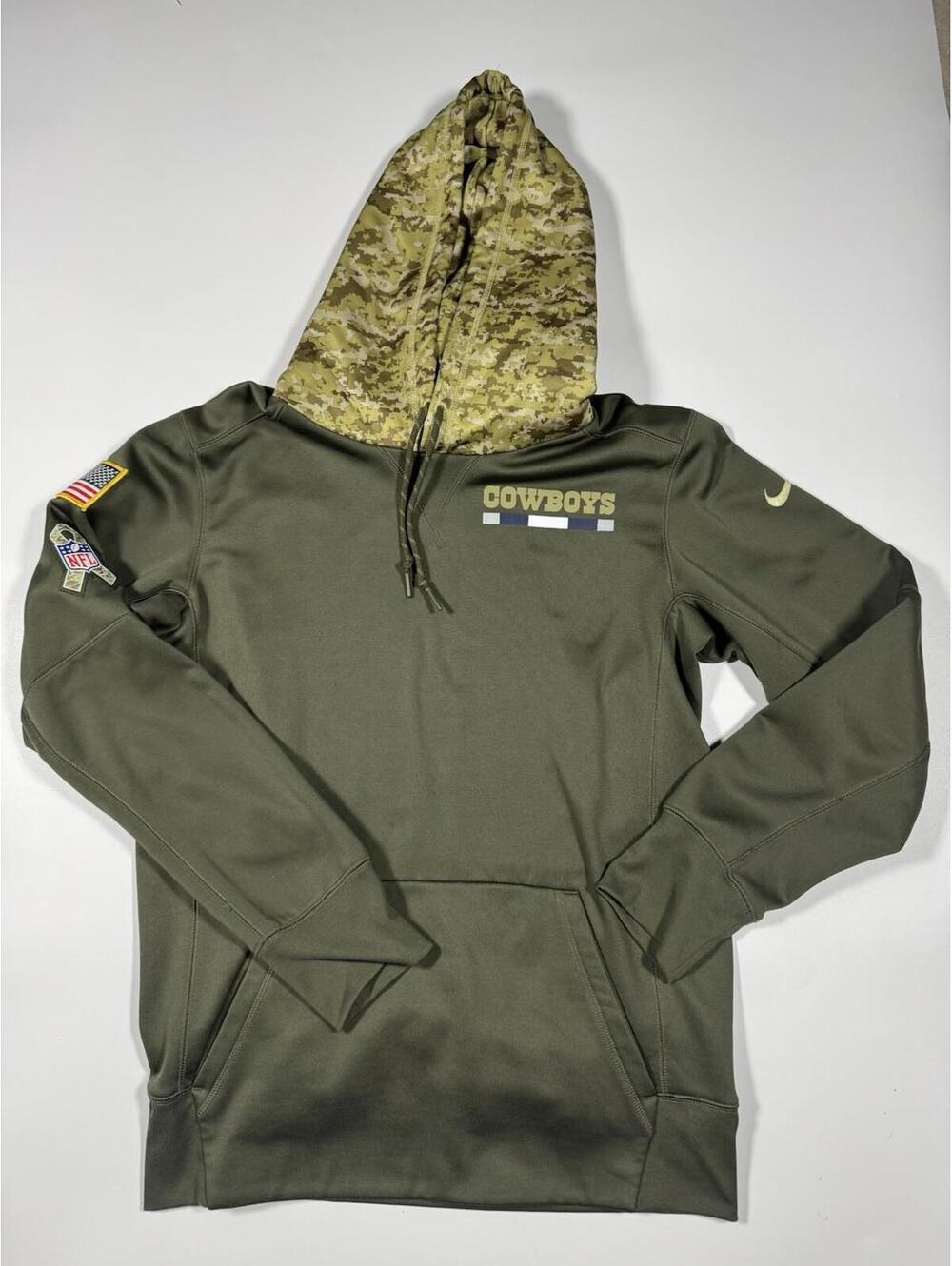 Nike Dallas Cowboys Salute to Service Hoodie Mens Small NFL On Field Dri-Fit